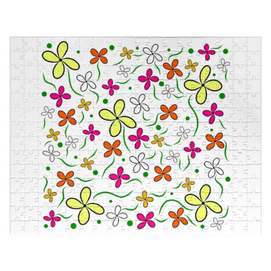 flower meadow colourful blooming blossom tendril Jigsaw Puzzles