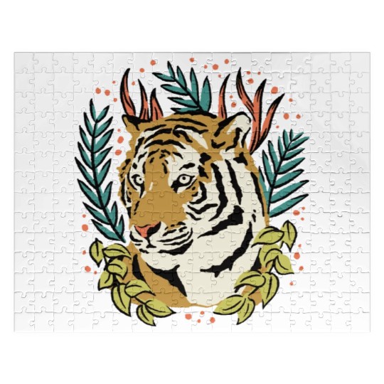 Flower Tiger Jigsaw Puzzles