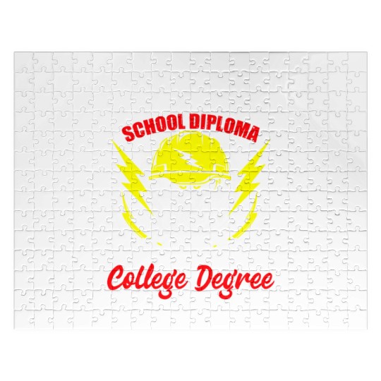 Electrician Using A High School Diploma To Fix Jigsaw Puzzles