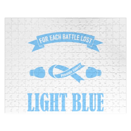 I Proudly Wear Light Blue Prostate Cancer Jigsaw Puzzles