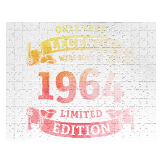 True Legends were born in 1964 60th Birthday Gift Jigsaw Puzzles