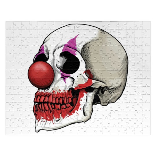 Laughing Clown Skull Fate Until Death Jigsaw Puzzles