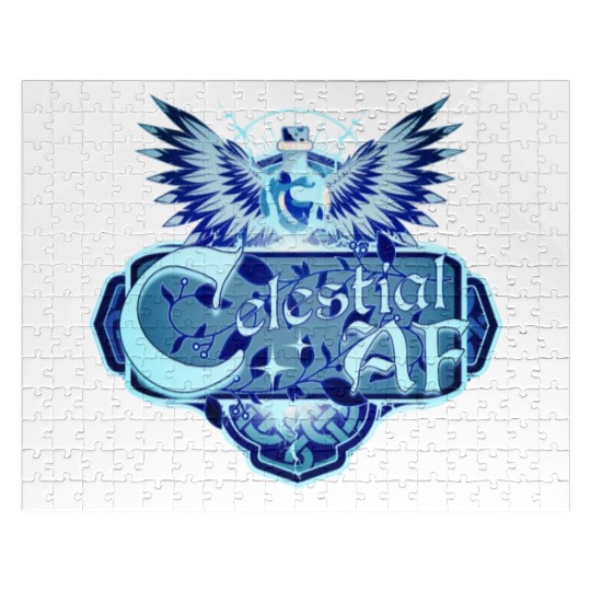 Celestial AF Healing Potion and Angel Wings Jigsaw Puzzles