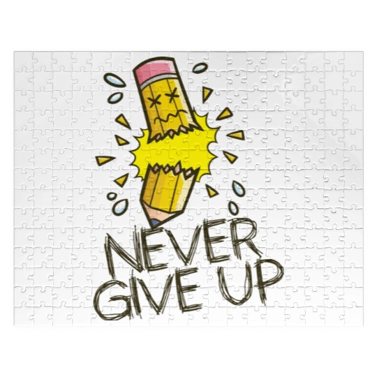 Never Give Up Pencil Jigsaw Puzzles