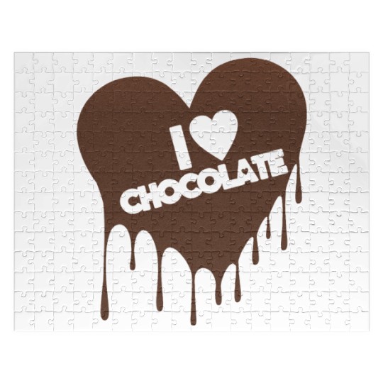 I Love Chocolate Candy Heart Lover Jigsaw Puzzles