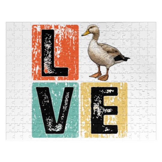 Retro Duck Hunting Duck Birds Lover Duck Hunter Jigsaw Puzzles