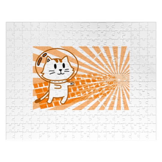 Cat Running Keyboard Across The Space Cat Riding Jigsaw Puzzles