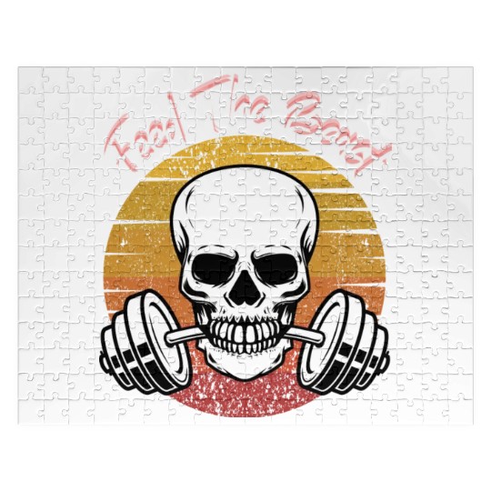Feed The Beast Skeleton Gym Motivation Jigsaw Puzzles