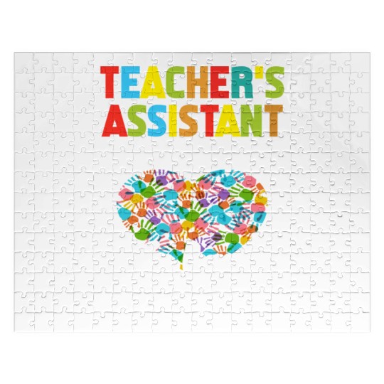 Teacher Assistant Cute Heart Quote Gift Jigsaw Puzzles For