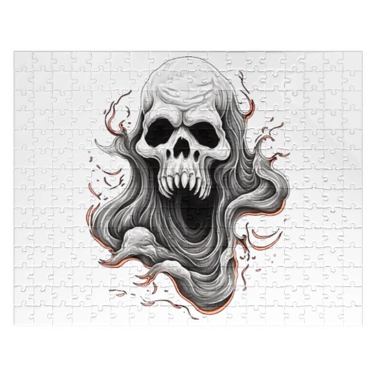 Eerie Halloween Ghoul Art, Spooky Season Delight 3 Jigsaw Puzzles