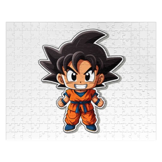 Goku Sticker Happy Bold Colors art toy style Jigsaw Puzzles