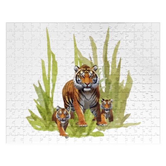 Wildlife Endangered Tiger Cubs Jigsaw Puzzles