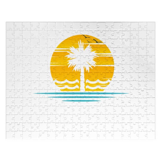 Charleston South Carolina Sc Palmetto Moon Sunset Jigsaw Puzzles