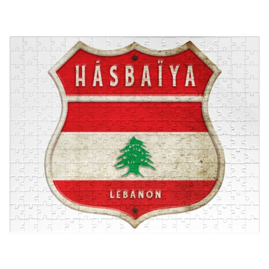 Hasbaiyya Lebanon coat of arms flags design Jigsaw Puzzles
