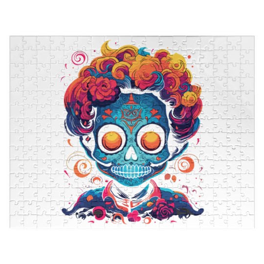 Dia De Los Muertos Sugar Skull Mexican Holiday Jigsaw Puzzles