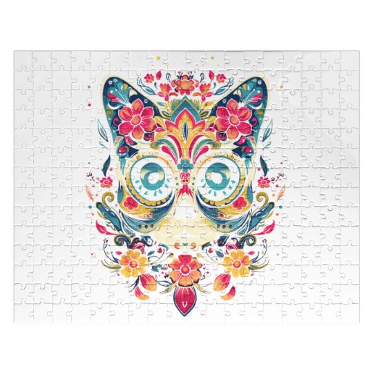 Dia De Los Muertos Sugar Skull Mexican Holiday Jigsaw Puzzles