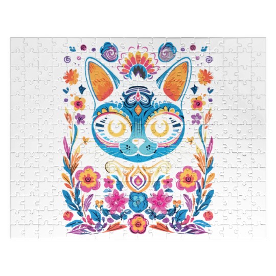 Dia De Los Muertos Sugar Skull Mexican Holiday Jigsaw Puzzles