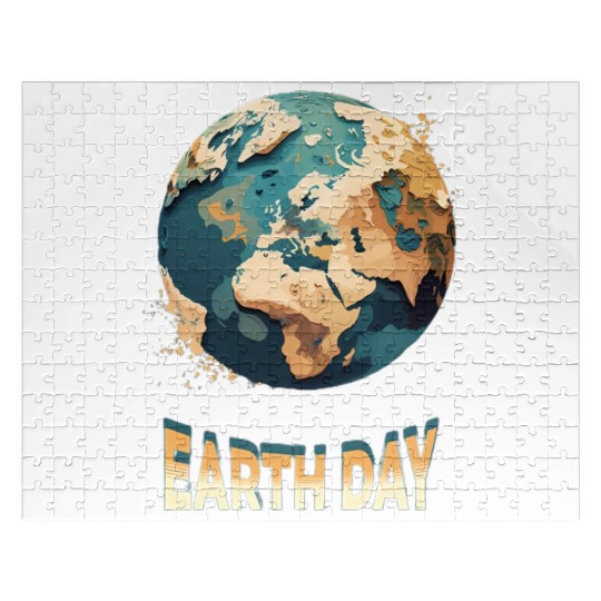 Earth Day: unique illustration earth design Jigsaw Puzzles