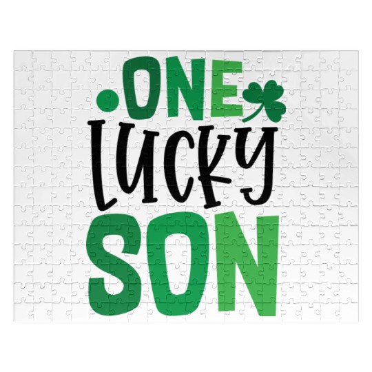 One Lucky Son Clover Shamrock Irish Ireland Jigsaw Puzzles