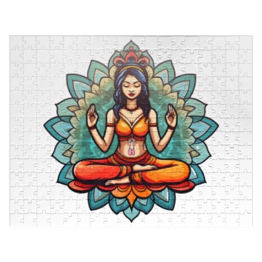 Yoga Meditation Woman Jigsaw Puzzles