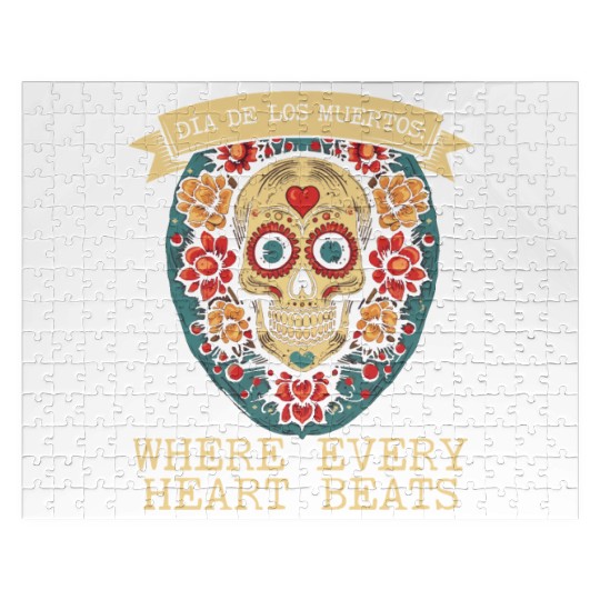 Dia De Los Muertos Sugar Skull Mexican Holiday Jigsaw Puzzles