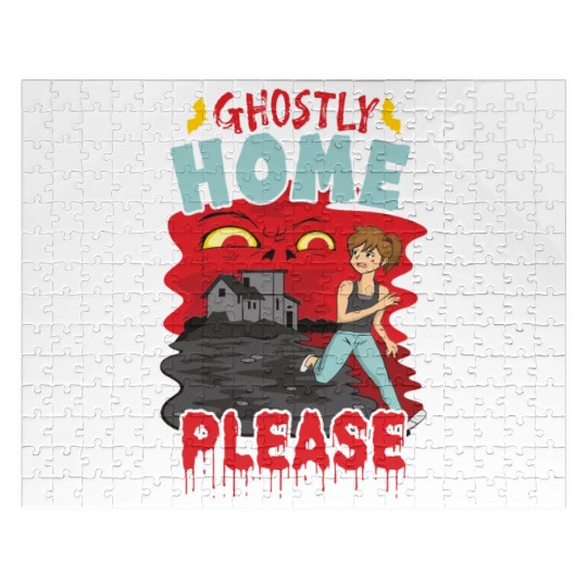 Horror Paranormal Haunted House Spooky Halloween Jigsaw Puzzles