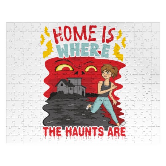 Horror Paranormal Haunted House Spooky Halloween Jigsaw Puzzles