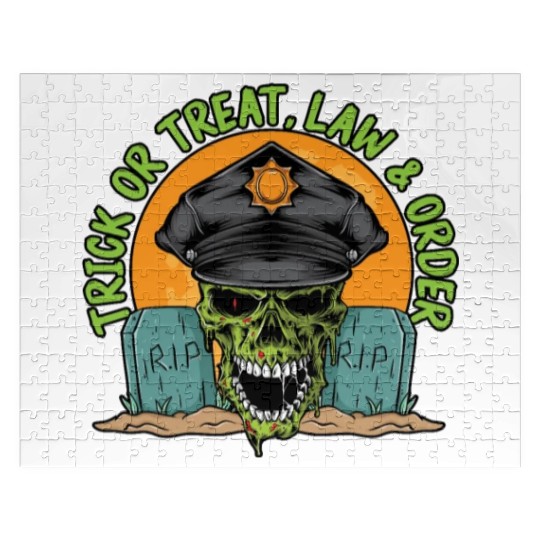 Trick or Treat, Law & Order Policeman Halloween Jigsaw Puzzles