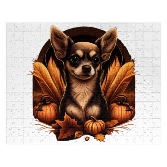 Chihuahua | Thanksgiving Day Farmer Food Autumn Jigsaw Puzzles
