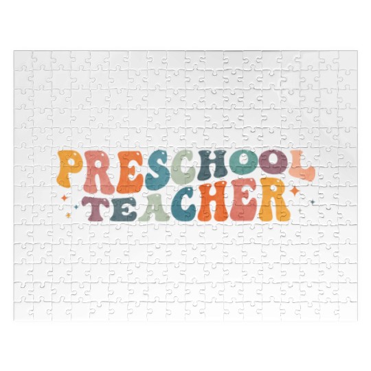 Groovy Preschool Teacher Kindergarten Teaching Jigsaw Puzzles