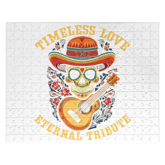 Dia De Los Muertos Sugar Skull Mexican Holiday Jigsaw Puzzles