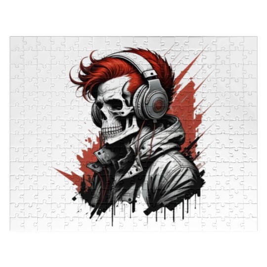 Rebirth of Beats: A Melodic Resurgence in Crimson Jigsaw Puzzles