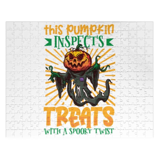 Scary Pumpkin Halloween Costume Autumn Fall Gift Jigsaw Puzzles