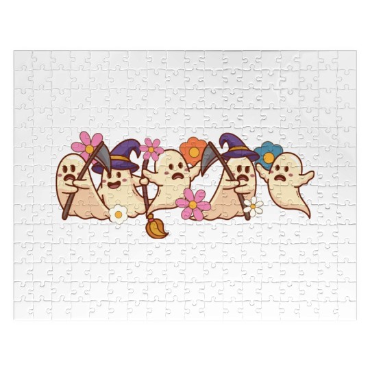 Halloween Spooky Season Boo Ghost Witch Grim Jigsaw Puzzles