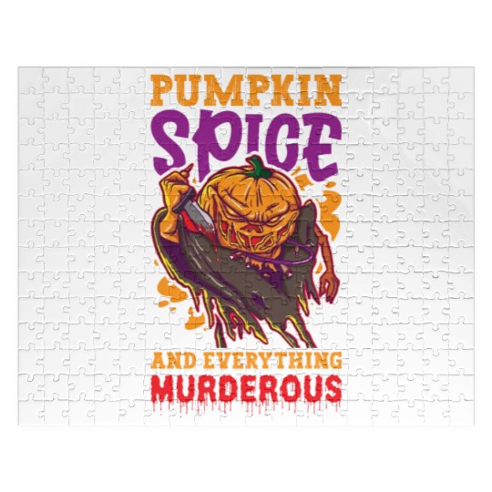 Scary Pumpkin Halloween Costume Autumn Fall Gift Jigsaw Puzzles