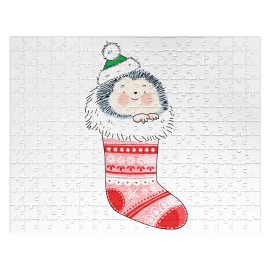 Holly Jolly Hedgehog Jigsaw Puzzles