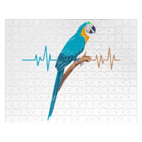 Macaw Heart Beat Parrot Bird Parrots Macaws Jigsaw Puzzles