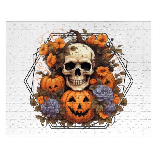 Indie skull design Halloween Gift Jigsaw Puzzles