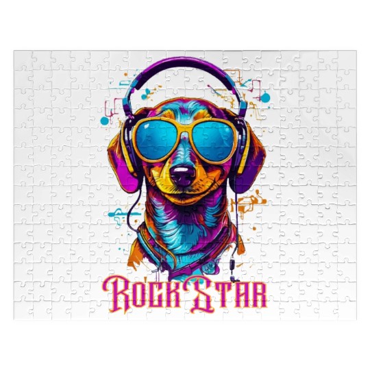 Rockstar Dachshund Jigsaw Puzzles
