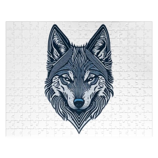 Beautiful wolf face Jigsaw Puzzles