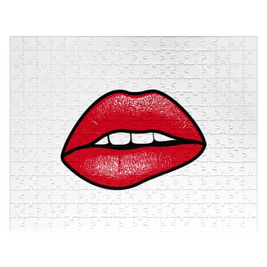 Eat The Rich Red Lips Socialist Jigsaw Puzzles