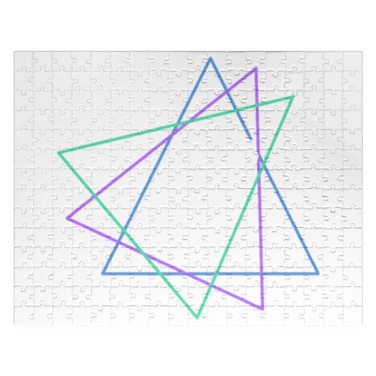 Geometric Howling Wolf Jigsaw Puzzles