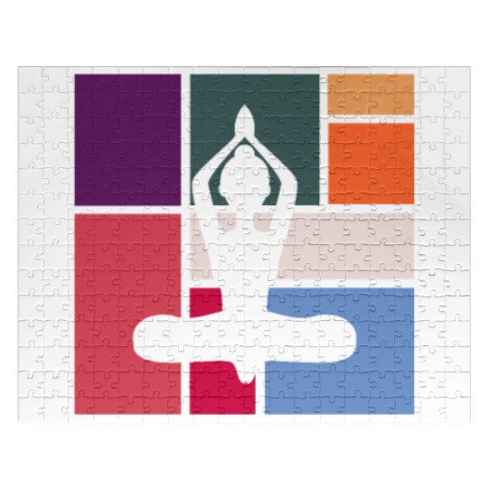 Vintage Yoga – Retro Meditation Pose Jigsaw Puzzles