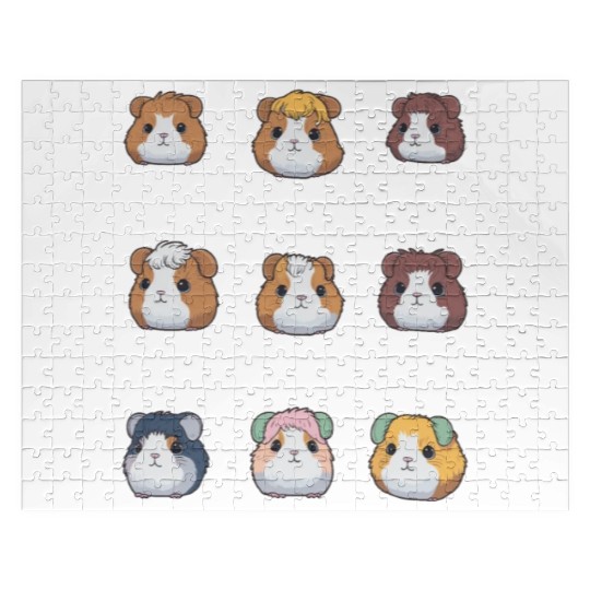 Cute Kawaii Korean Guinea Pig Pastel Stickers Pack Jigsaw Puzzles