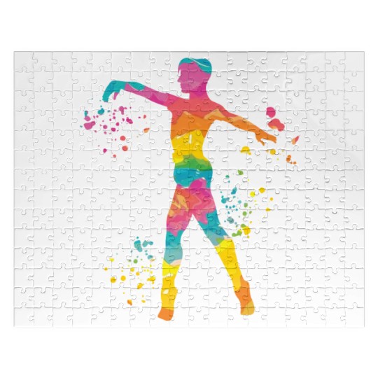 Ballet Dancer Colorsplash Man Ballerino Jigsaw Puzzles