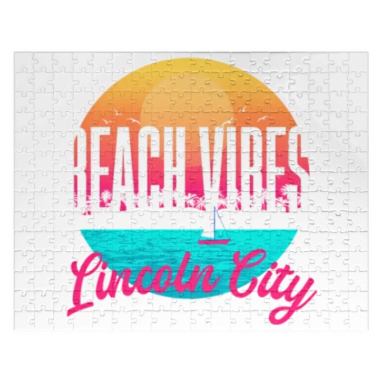 Beachs Lincoln City Summer Oregon Tropical Beach Jigsaw Puzzles