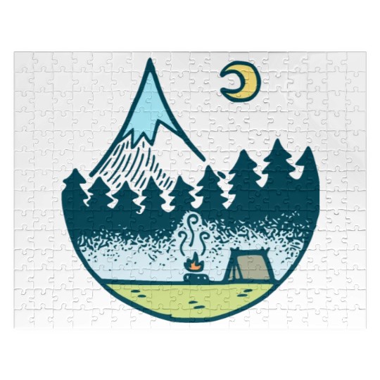 Keep It Simple (Camping At Night) Jigsaw Puzzles
