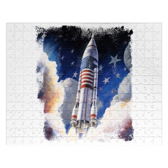 Patriotic Starship US Astronauts Stars and Stripes Jigsaw Puzzles
