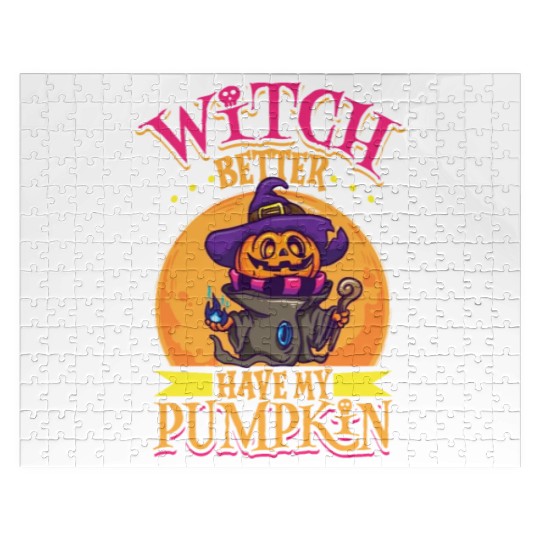 Scary Pumpkin Halloween Costume Autumn Fall Gift Jigsaw Puzzles