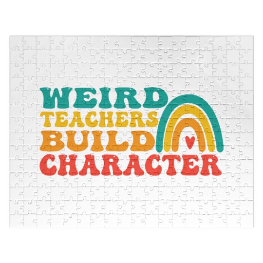 groovy Weird Build Character teacher appreciation Jigsaw Puzzles